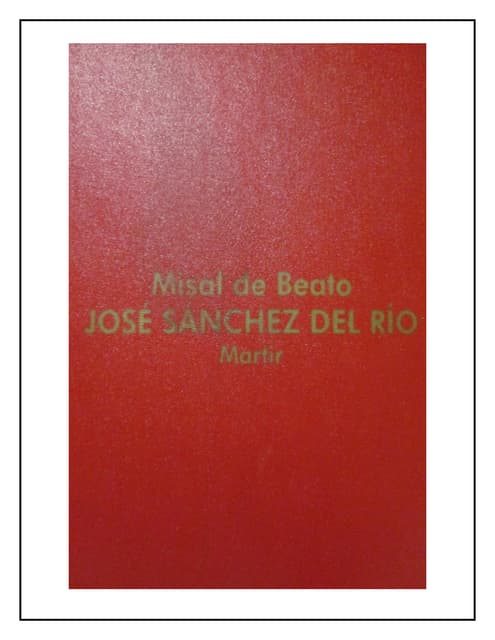 Misal de Beato José Sánchez del Río