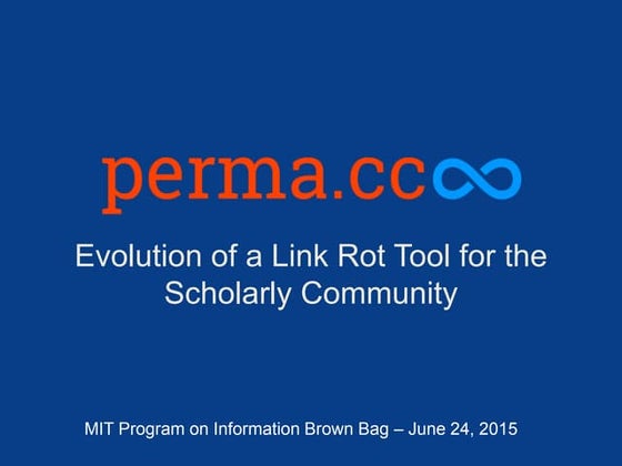 Dulin PermaCC Talk for MIT PIS