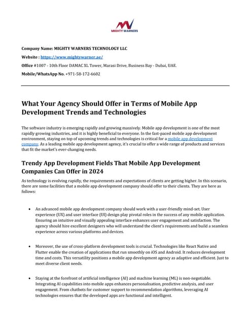 Mobile App Development