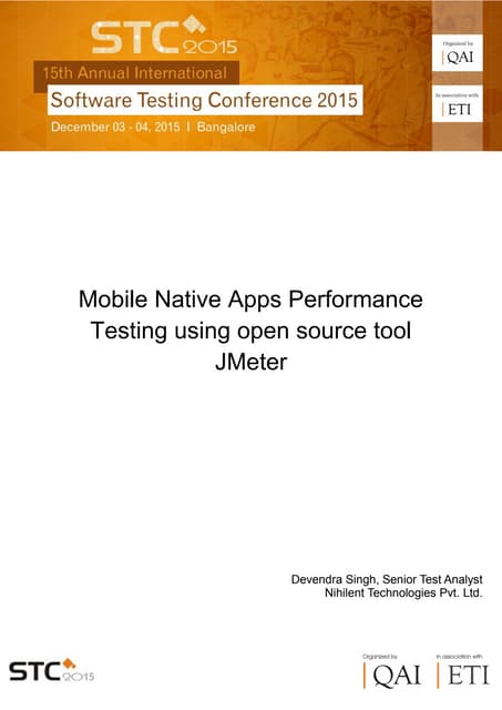 Mobile Apps Performance Testing Using Open Source Tool JMeter