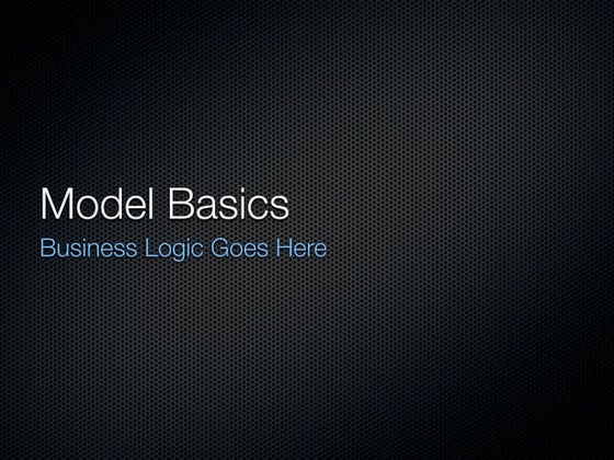 Rails Model Basics