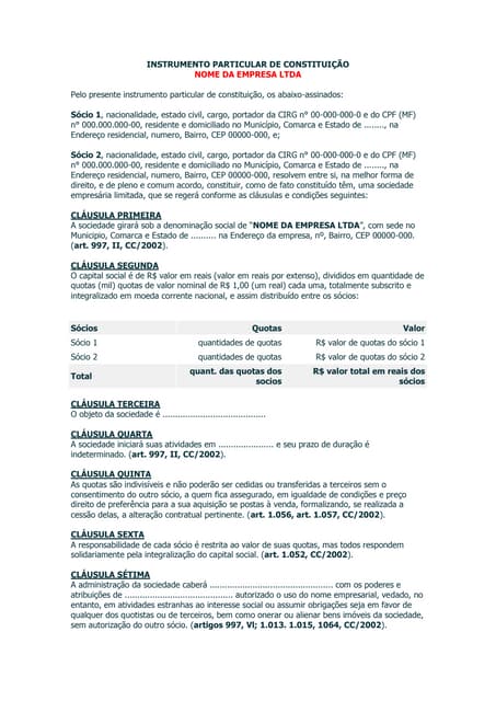 Modelo de contrato social