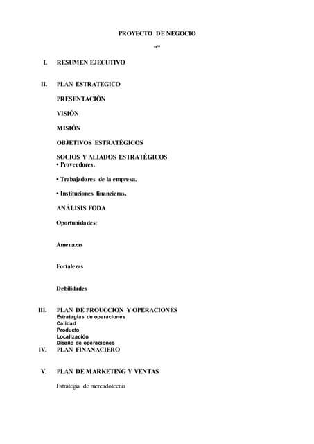 PLANTILLA PARA PROYECTO DE NEGOCIO