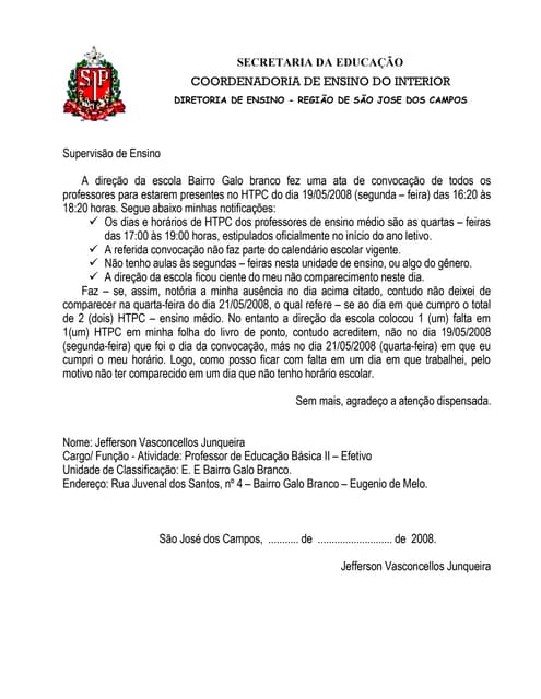 Modelo Requerimento