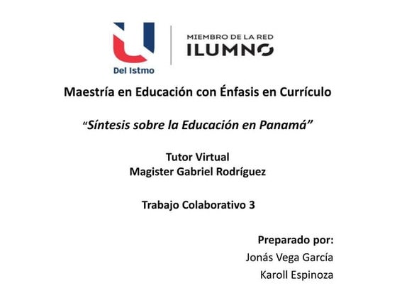Síntesis del estudio: "La Educación en Panamá: 5 Metas para Mejorar"