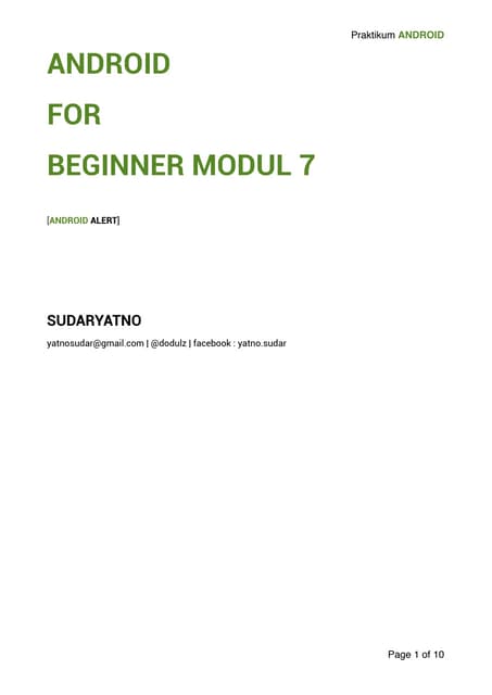 Modul praktikum 7 - Android Sudaryatno