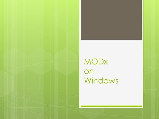 MODx on Windows
