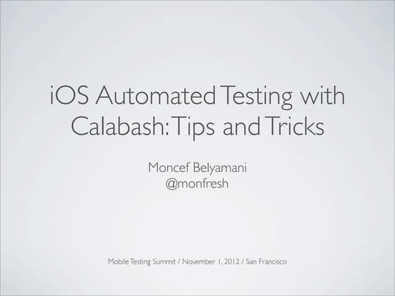 iOS Automated Testing with Calabash: Tips and Tricks
