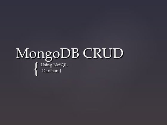 MongoDB crud