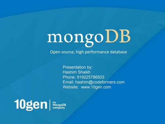 Mongodb Presentation