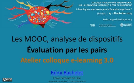 Atelier colloque e-learning 3.0 TECFA  évaluation par les pairs - 18-10-2014