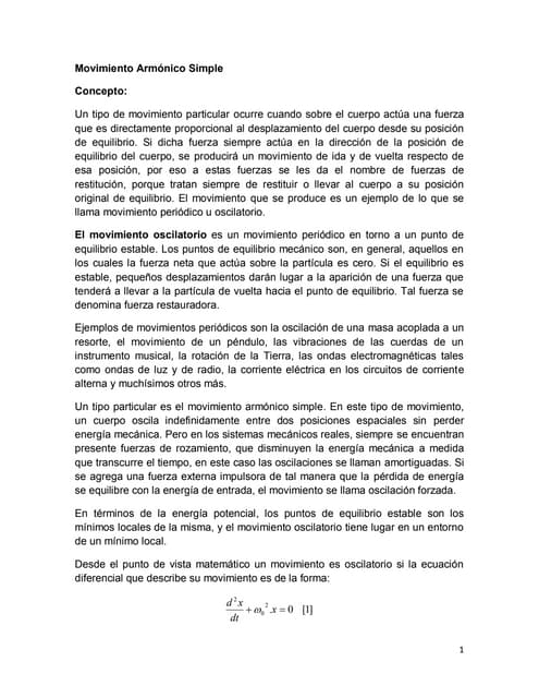 Movimiento armónico simple