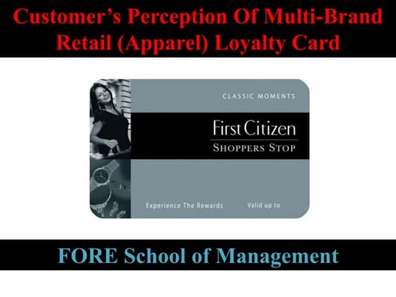 Market Research Project on Retail Loyalty Cards
