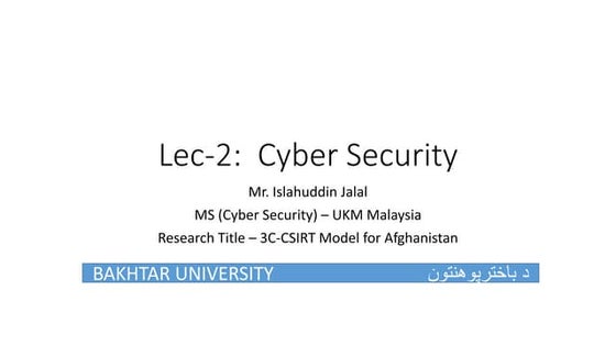Cyber Security # Lec 2