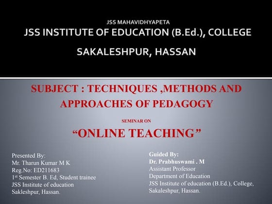 Online Teaching 
