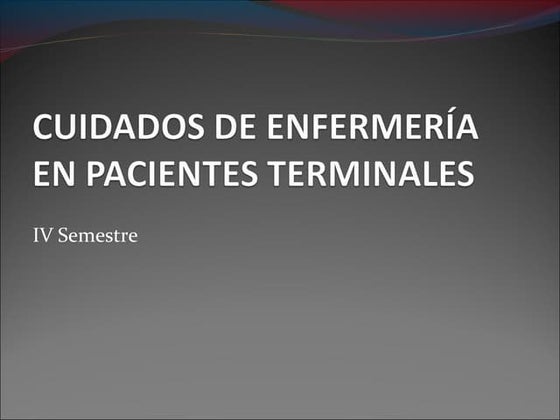 Muerte digna y cuidados paliativos