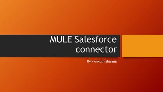 Mule Salesforce Connector