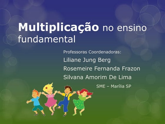 Multiplicação no ensino fundamental   apresentação