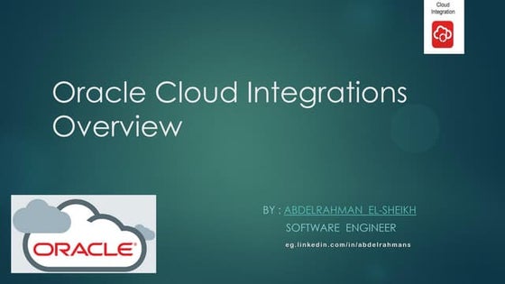 Oracle Cloud Integrations Overview