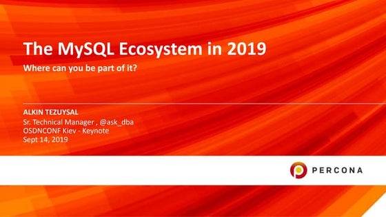 Mysql ecosystem in 2019