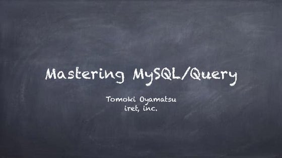 Mastering MySQL/Query