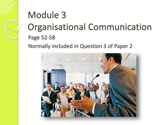 N4 Communication - Organisational Communication for students at TVET Colleges...