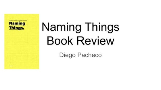 Naming Things Book : Simple Book Review!