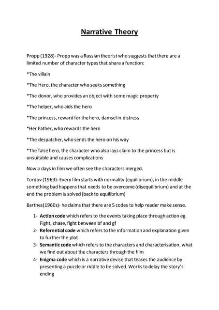 Narrative theory