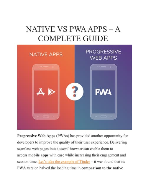 NATIVE VS PWA APPS – A COMPLETE GUIDE