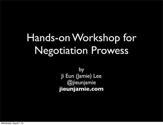 Negotiating as Consultant