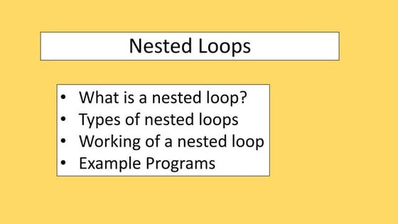 Nested loops