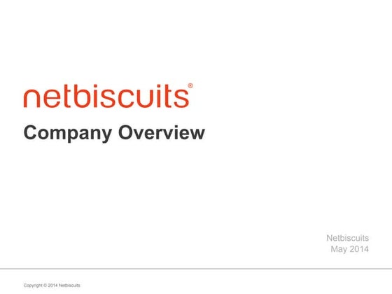 Netbiscuits Company Overview May 2014