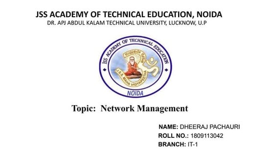 Network management ppt