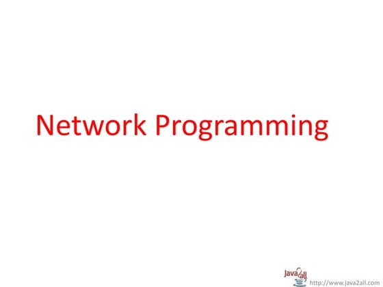 Network programming in java - PPT