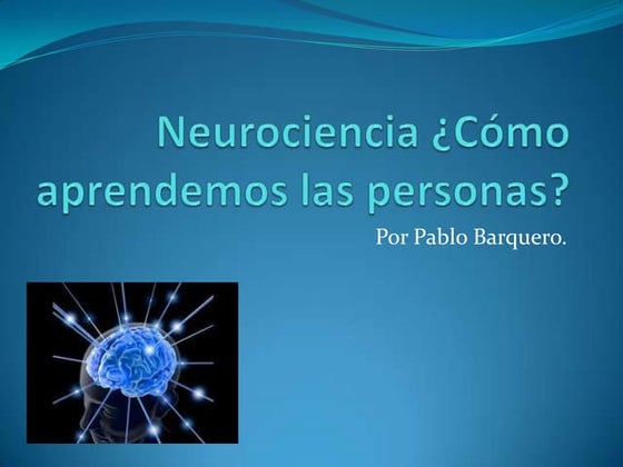 Neurociencia ¿cómo aprendemos las personas
