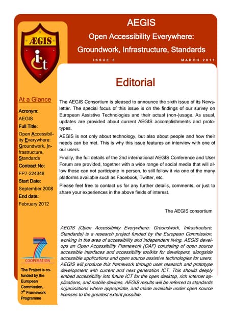 AEGIS Newsletter n° 6