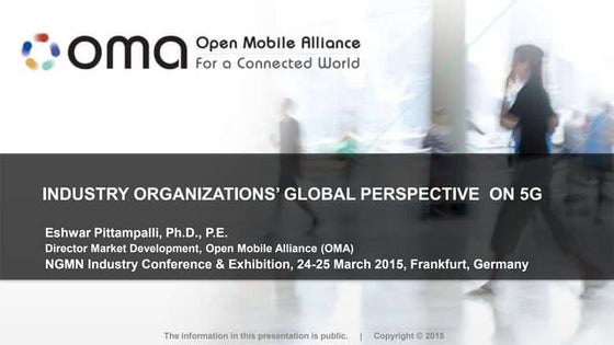 Industry Organizations’ global perspective on 5G
