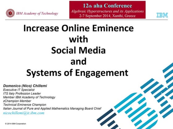 Online eminence with Social Media & Systems of Engagement