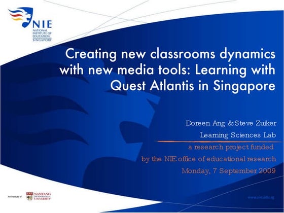 Learning with Quest Atlantis in Singapore