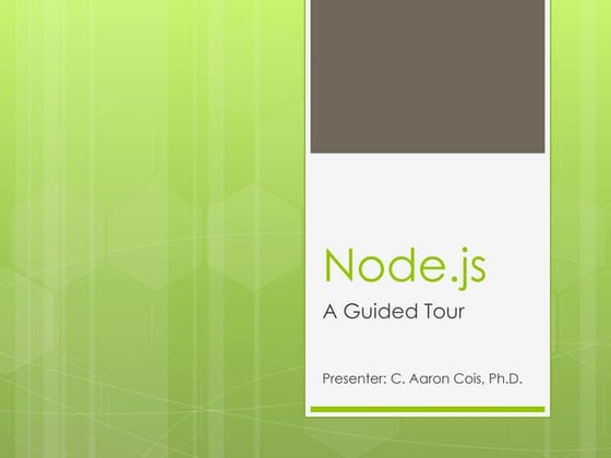 Node.js: A Guided Tour