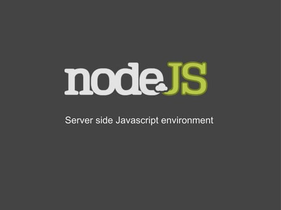 Node js presentation