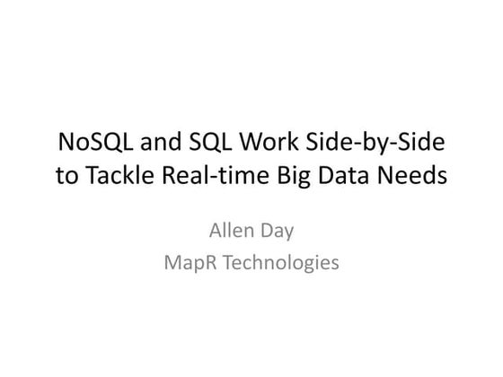 No sql and sql - open analytics summit