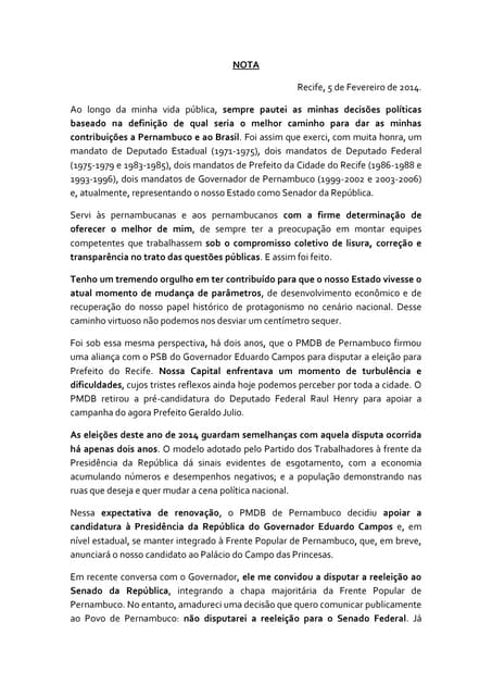 Nota jarbas vasconcelos