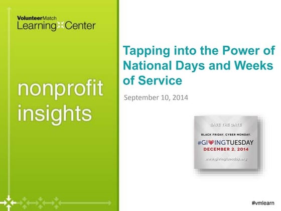 Nonprofit Insights: Tapping into the Power of National Days and Weeks of Service