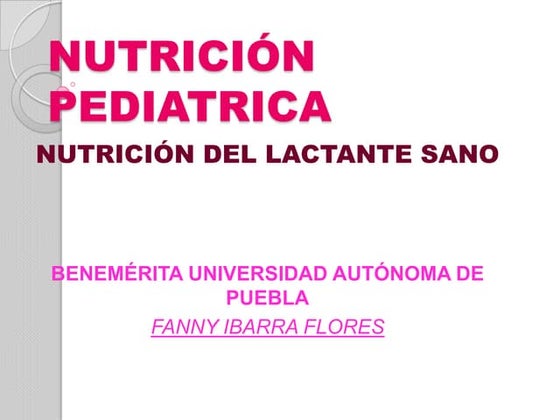 Nutrición pediatrica dhti cs presentación.