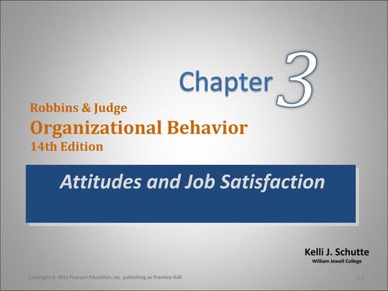 Chapter 3 Attitudes and Job Satisfaction