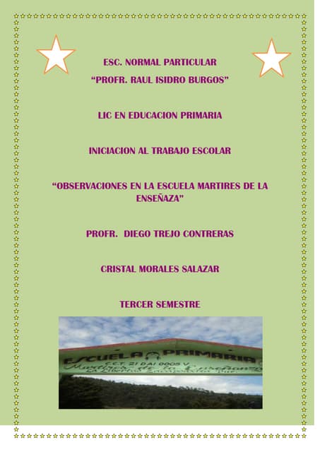 Observacion en la escuela