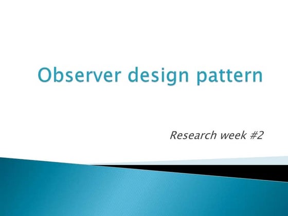 Observer design pattern