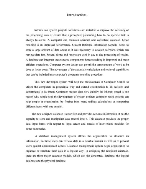 Office automation system report