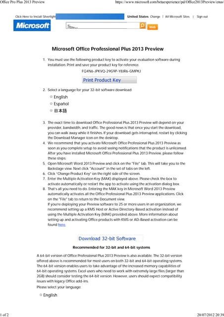 Office pro plus 2013 preview